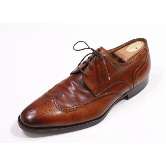 Magnanni Brown Leather Wingtip Oxford Dress Shoes Men's US 11 - Picture 1 of 11
